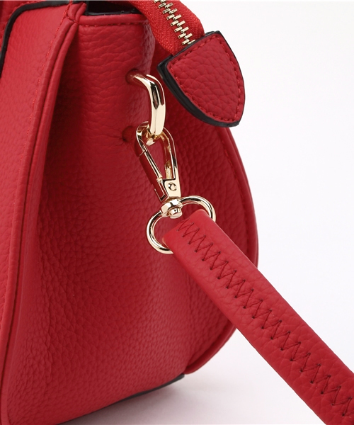 PLAIN CLOTHING（プレーンクロージング）の「ゴールドパーツ ミニハンドバッグ/ショルダーバッグ【PLAIN CLOTHING】（ハンドバッグ・レディース・グレー/ベージュ/レッド/ブラウン/ダークブラウン/ブラック・FREE）」の14枚目の写真