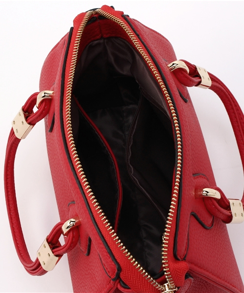 PLAIN CLOTHING（プレーンクロージング）の「ゴールドパーツ ミニハンドバッグ/ショルダーバッグ【PLAIN CLOTHING】（ハンドバッグ・レディース・グレー/ベージュ/レッド/ブラウン/ダークブラウン/ブラック・FREE）」の15枚目の写真