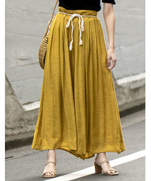 Re:EDIT | [軽やかな着心地で大人気]楊柳フレアスカンツボトムス/パンツ/ワイドパンツ・ガウチョパンツ[リエディ](その他パンツ)