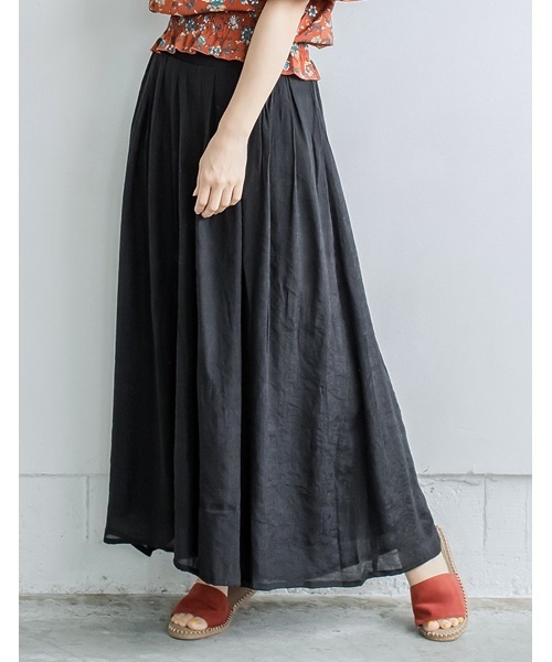 Re:EDIT（リエディ）の「[低身長サイズ有]楊柳ワイドスカンツ（その他パンツ・レディース・ネイビー/レッド/オフホワイト/ブラック/モカ/グレー/ピンクベージュ/マスタード/プラム/ブラウン/カーキ/サックスブルー/アイボリー/ピンク/ブルー/オレンジ/グリーン/キャメル/パープル/グレイッシュベージュ/ブルーグリーン・MEDIUM/LARGE/SMALL/X-LARGE）」の5枚目の写真