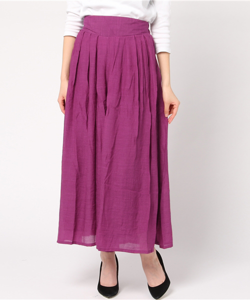 Re:EDIT（リエディ）の「[低身長サイズ有]楊柳ワイドスカンツ（その他パンツ・レディース・ネイビー/レッド/オフホワイト/ブラック/モカ/グレー/ピンクベージュ/マスタード/プラム/ブラウン/カーキ/サックスブルー/アイボリー/ピンク/ブルー/オレンジ/グリーン/キャメル/パープル/グレイッシュベージュ/ブルーグリーン・MEDIUM/LARGE/SMALL/X-LARGE）」の16枚目の写真