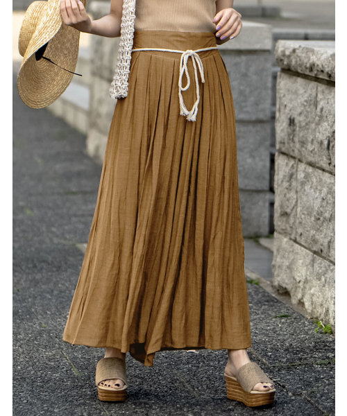 Re:EDIT（リエディ）の「[低身長サイズ有]楊柳ワイドスカンツ（その他パンツ・レディース・ネイビー/レッド/オフホワイト/ブラック/モカ/グレー/ピンクベージュ/マスタード/プラム/ブラウン/カーキ/サックスブルー/アイボリー/ピンク/ブルー/オレンジ/グリーン/キャメル/パープル/グレイッシュベージュ/ブルーグリーン・MEDIUM/LARGE/SMALL/X-LARGE）」の17枚目の写真