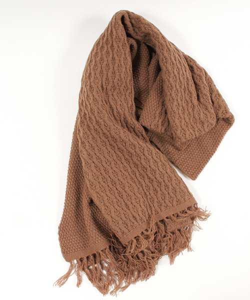 CAMBIO（カンビオ）の「mko4859 - パターン切り替え大判ストール（ストール/ショール・メンズ・ベージュ/ネイビー/ブラック/チャコール/グレー・FREE）」の11枚目の写真