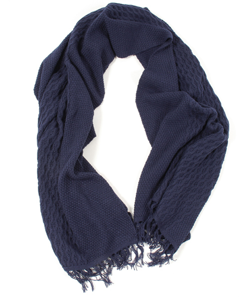 CAMBIO（カンビオ）の「mko4859 - パターン切り替え大判ストール（ストール/ショール・メンズ・ベージュ/ネイビー/ブラック/チャコール/グレー・FREE）」の6枚目の写真