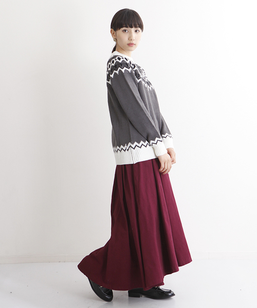 MERLOT(メルロー)の「ノルディック柄ラグランニットトップス4674(ニット/セーター・レディース・グレー/キャメル/ベージュ/ネイビー/オフホワイト/イエロー系その他/チャコールグレー・FREE)」の17枚目の写真