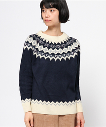 MERLOT | ノルディック柄ラグランニットトップス4674(ニット/セーター)