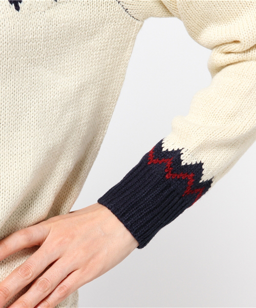 MERLOT(メルロー)の「ノルディック柄ラグランニットトップス4674(ニット/セーター・レディース・グレー/キャメル/ベージュ/ネイビー/オフホワイト/イエロー系その他/チャコールグレー・FREE)」の13枚目の写真