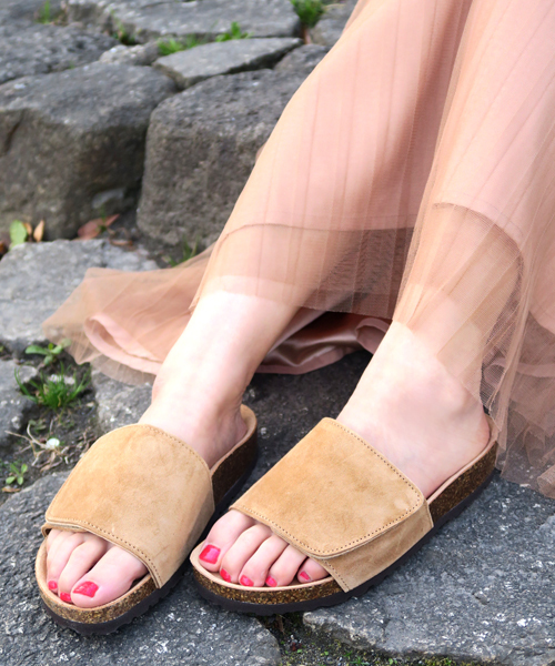 Sonia C（ソニアシー）の「甲深フットベッドサンダル（サンダル・レディース・トップグレー/シルバー/ブラック/キャメル/ホワイト/ブラック系その他/オレンジ/グレー系その他/ゴールド/ラベンダー・36/38/39/37/35）」の7枚目の写真