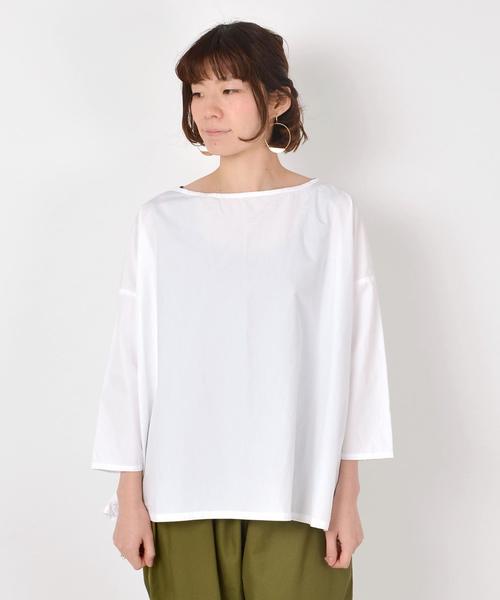 SHIPS Days（シップスデイズ）の「STAMP AND DIARY:SHIPS別注ワイドブラウス◇（シャツ/ブラウス・レディース・ホワイト・ONE SIZE）」の2枚目の写真