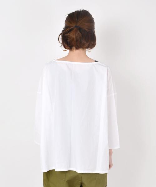 SHIPS Days（シップスデイズ）の「STAMP AND DIARY:SHIPS別注ワイドブラウス◇（シャツ/ブラウス・レディース・ホワイト・ONE SIZE）」の4枚目の写真