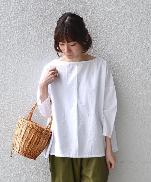 SHIPS Days（シップスデイズ）の「STAMP AND DIARY:SHIPS別注ワイドブラウス◇（シャツ/ブラウス・レディース・ホワイト・ONE SIZE）」の9枚目の写真