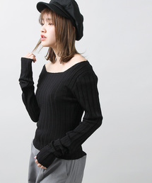 DISPARK/オフショルニット