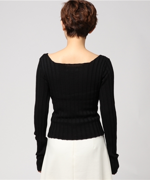 WEGO（ウィゴー）の「DISPARK/オフショルニット（ニット/セーター・レディース・ブラック/キャメル/ピンク/ホワイト・FREE）」の16枚目の写真