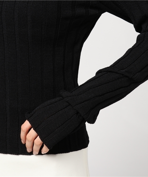 WEGO（ウィゴー）の「DISPARK/オフショルニット（ニット/セーター・レディース・ブラック/キャメル/ピンク/ホワイト・FREE）」の18枚目の写真