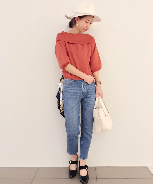 laboratory work（ラボラトリーワーク）の「袖ボリュームプルオーバー（ニット/セーター・レディース・オフホワイト/ダークオレンジ/その他12・MEDIUM）」の15枚目の写真