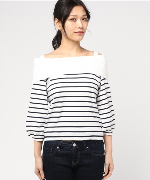 laboratory work（ラボラトリーワーク）の「袖ボリュームプルオーバー（ニット/セーター・レディース・オフホワイト/ダークオレンジ/その他12・MEDIUM）」の4枚目の写真