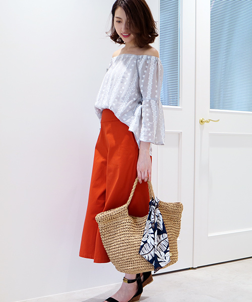 N.(N. Natural Beauty Basic)(エヌエヌナチュラルビューティーベーシック)の「マリンガウチョパンツ(その他パンツ・レディース・ベージュ/ネイビー/オレンジ・MEDIUM)」の12枚目の写真