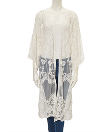 fifth | フラワー刺繍ロングガウン(カーディガン/ボレロ)