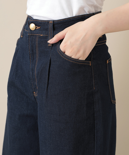 Green　Parks（グリーンパークス）の「WR ワイドデニムパンツ（デニムパンツ・レディース・インディゴブルー/その他5・MEDIUM/LARGE）」の4枚目の写真