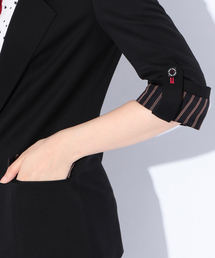 [ギルドプライム] ブラックダブルハーフスリーブジャケット　ドット　未使用 GUILD PRIME（ギルドプライム）の「【GUILD PRIME】WOMENS