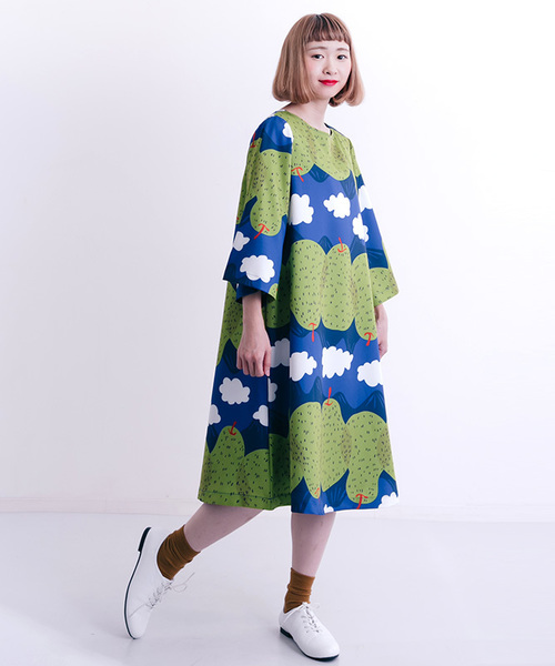 MERLOT（メルロー）の「ようなしマウンテン柄ワンピース7222（ワンピース・レディース・ブルー/チェリーピンク・FREE）」の15枚目の写真