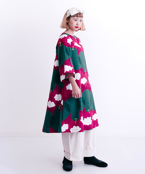 MERLOT（メルロー）の「ようなしマウンテン柄ワンピース7222（ワンピース・レディース・ブルー/チェリーピンク・FREE）」の16枚目の写真