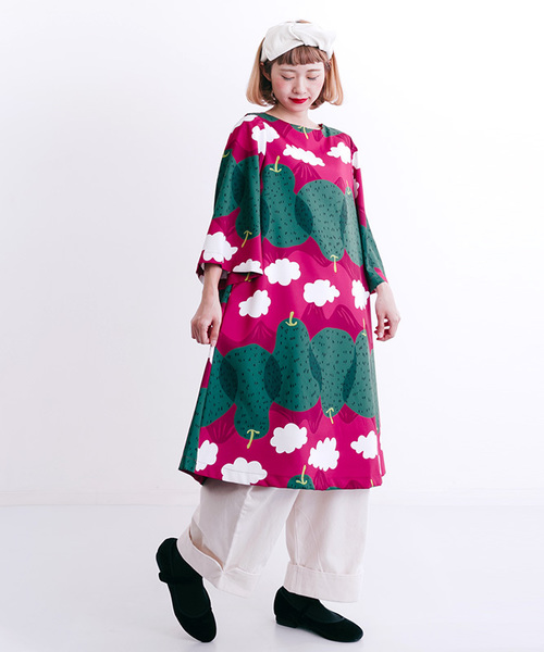 MERLOT（メルロー）の「ようなしマウンテン柄ワンピース7222（ワンピース・レディース・ブルー/チェリーピンク・FREE）」の17枚目の写真