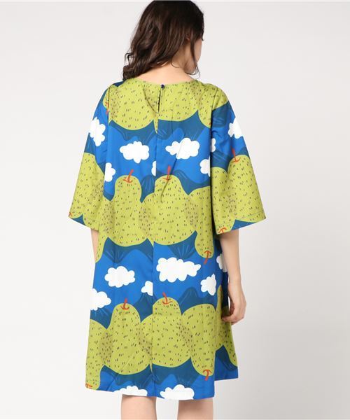 MERLOT（メルロー）の「ようなしマウンテン柄ワンピース7222（ワンピース・レディース・ブルー/チェリーピンク・FREE）」の8枚目の写真