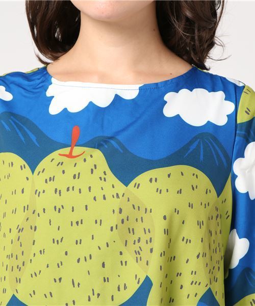 MERLOT（メルロー）の「ようなしマウンテン柄ワンピース7222（ワンピース・レディース・ブルー/チェリーピンク・FREE）」の9枚目の写真