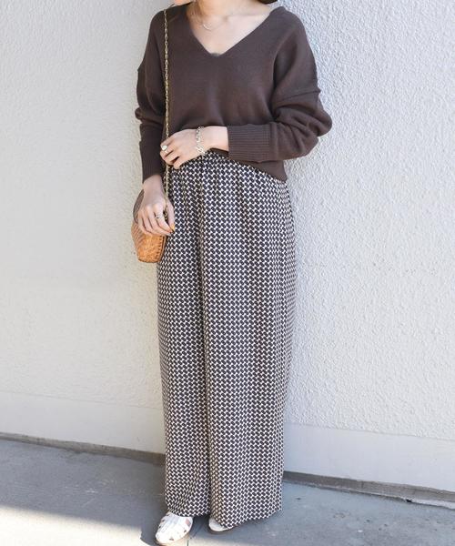 Prefer SHIPS（プリファーシップス）の「Prefer SHIPS:幾何学柄ウエストゴムパンツ◇（その他パンツ・レディース・ブラウン・ONE SIZE）」の7枚目の写真