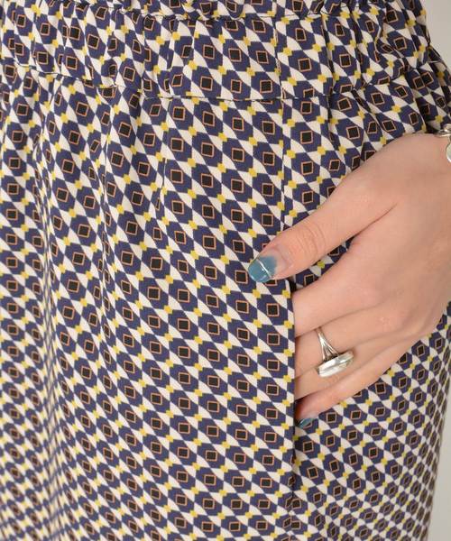 Prefer SHIPS（プリファーシップス）の「Prefer SHIPS:幾何学柄ウエストゴムパンツ◇（その他パンツ・レディース・ブラウン・ONE SIZE）」の2枚目の写真