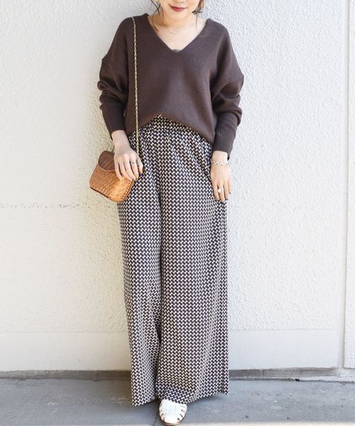 Prefer SHIPS（プリファーシップス）の「Prefer SHIPS:幾何学柄ウエストゴムパンツ◇（その他パンツ・レディース・ブラウン・ONE SIZE）」の14枚目の写真