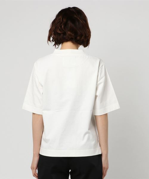 MHL.（エムエイチエル）の「MATT COTTON JERSEY（Tシャツ/カットソー・レディース・ブラック/ホワイト/オリーブ・2）」の4枚目の写真