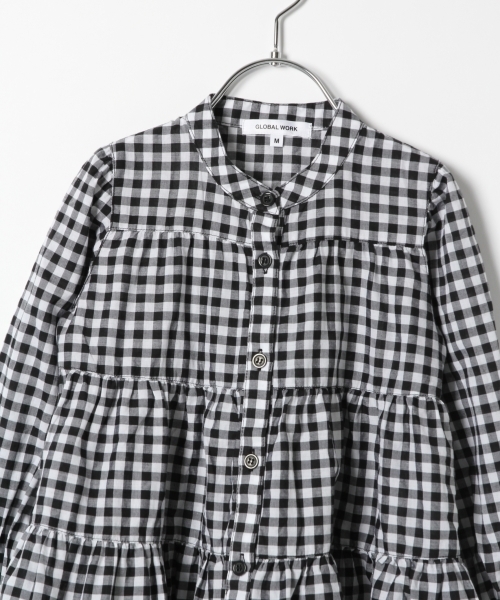 GLOBAL WORK（グローバルワーク）の「【キッズ】ティアードブラウス長袖/778833（シャツ/ブラウス・キッズ・ホワイト/ブラック・LARGE/MEDIUM/SMALL/X-LARGE/XX-LARGE）」の5枚目の写真