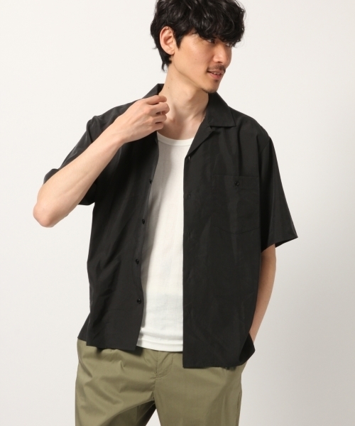 GLOBAL WORK（グローバルワーク）の「レーヨンオープンカラーシャツ半袖/788445（シャツ/ブラウス・メンズ・スカイブルー/ブラック/ダークブラウン/グリーン/イエロー・SMALL/MEDIUM/LARGE/X-LARGE）」の11枚目の写真