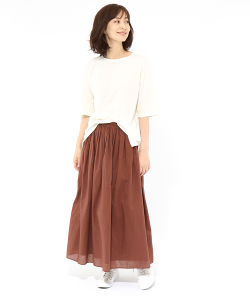 LAKOLE(ラコレ)の「【接触冷感】ガーメントダイフットボールTシャツ / LAKOLE(Tシャツ/カットソー・レディース・オフホワイト/ボルドー/マスタード/チャコール・SMALL/MEDIUM)」の6枚目の写真