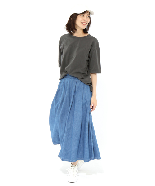 LAKOLE(ラコレ)の「【接触冷感】ガーメントダイフットボールTシャツ / LAKOLE(Tシャツ/カットソー・レディース・オフホワイト/ボルドー/マスタード/チャコール・SMALL/MEDIUM)」の9枚目の写真