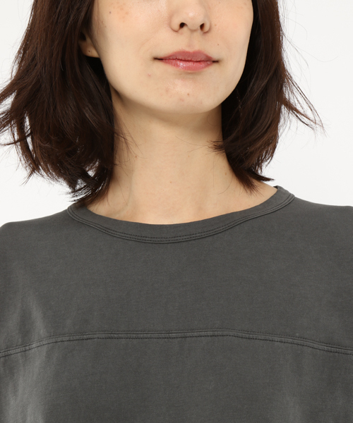 LAKOLE(ラコレ)の「【接触冷感】ガーメントダイフットボールTシャツ / LAKOLE(Tシャツ/カットソー・レディース・オフホワイト/ボルドー/マスタード/チャコール・SMALL/MEDIUM)」の14枚目の写真