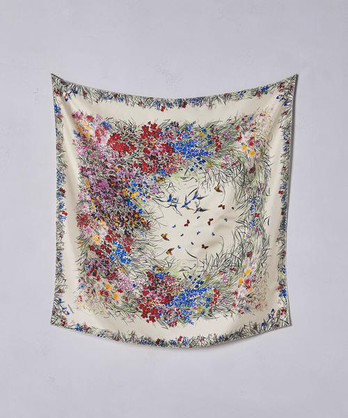 manipuri（マニプリ）の「＜manipuri（マニプリ）＞スカーフ L 18FW（バンダナ/スカーフ・レディース・オフホワイト/イエロー/ケリー/オレンジ/ピンク/ターコイズブルー・FREE）」の2枚目の写真