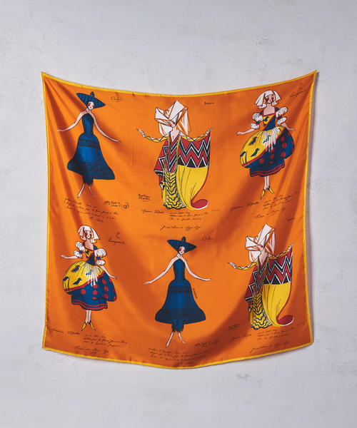 manipuri（マニプリ）の「＜manipuri（マニプリ）＞スカーフ L 18FW（バンダナ/スカーフ・レディース・オフホワイト/イエロー/ケリー/オレンジ/ピンク/ターコイズブルー・FREE）」の6枚目の写真