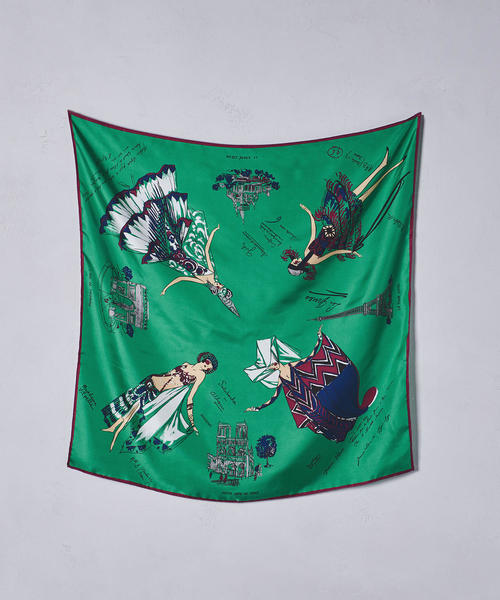 manipuri（マニプリ）の「＜manipuri（マニプリ）＞スカーフ L 18FW（バンダナ/スカーフ・レディース・オフホワイト/イエロー/ケリー/オレンジ/ピンク/ターコイズブルー・FREE）」の8枚目の写真