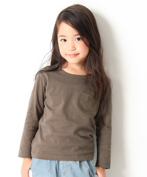 devirock | パックT★クルーネック無地長袖Tシャツ(Tシャツ/カットソー)