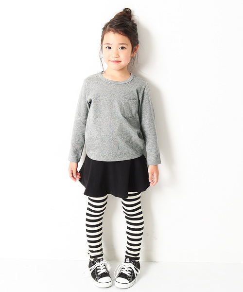 devirock（デビロック）の「パックT★クルーネック無地長袖Tシャツ（Tシャツ/カットソー・キッズ・ネイビー/モカ/杢グレー/ブルー系その他/イエロー系その他/ホワイト/ブラック/パープル系その他/スモークピンク/レッド系その他/カーキ/キャメル・160cm/140cm/150cm/130cm/110cm/100cm/120cm）」の15枚目の写真