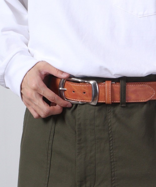 GLOBE SELECT（グローブセレクト）の「40ｍｍ PUレザー カラーベルト（ベルト・メンズ・ブラック/ブラウン/ブルー/アイボリー/キャメル/ワイン・FREE）」の7枚目の写真