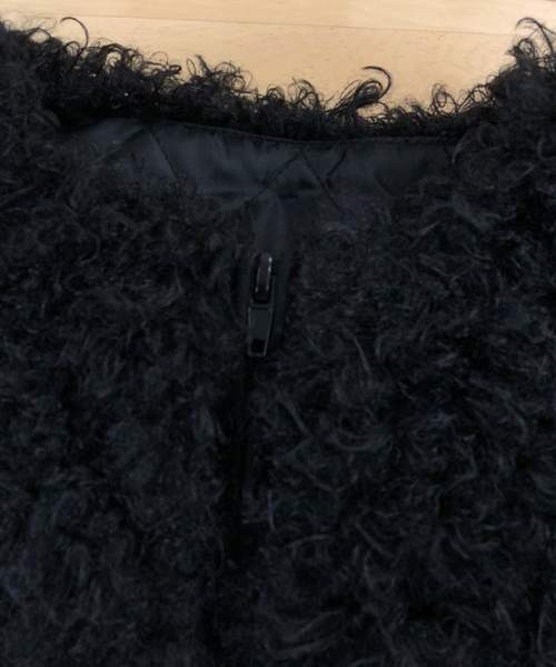 tiptop（ティップトップ）の「リングファーノーカラー中綿ブルゾン（ブルゾン・レディース・ブラック/グレー/ピンク/キナリ・FREE）」の10枚目の写真