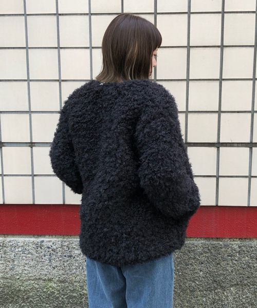 tiptop（ティップトップ）の「リングファーノーカラー中綿ブルゾン（ブルゾン・レディース・ブラック/グレー/ピンク/キナリ・FREE）」の16枚目の写真