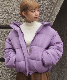 【2サイズ展開】フェイクダウンフードブルゾン【web限定アイテム】