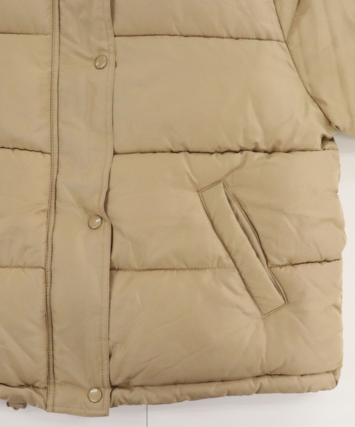 tiptop（ティップトップ）の「【2サイズ展開】フェイクダウンフードブルゾン【web限定アイテム】（ダウンジャケット/コート・レディース・ブラック/イエロー/レッド/パープル/ベージュ/ブラウン/ラベンダー/アイボリー/ライトベージュ・FREE/L）」の11枚目の写真