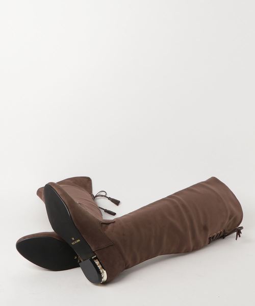 GeeRA(ジーラ)の「パール調ヒールロングブーツ(ブーツ・レディース・ブラック/ブラウン・MEDIUM/LARGE/X-LARGE/SMALL)」の4枚目の写真