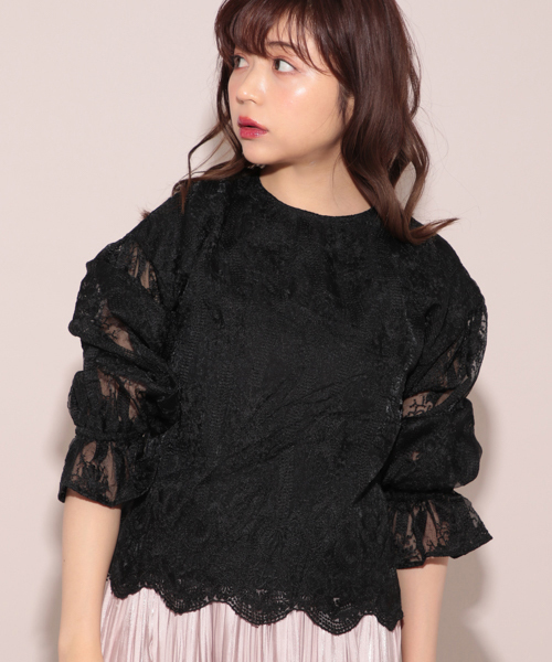 apres jour（アプレジュール）の「刺繍レース袖ボリュームブラウス【ZOZOTOWN限定アイテム】（シャツ/ブラウス・レディース・ブラック/オフホワイト/アイボリー・フリー）」の11枚目の写真